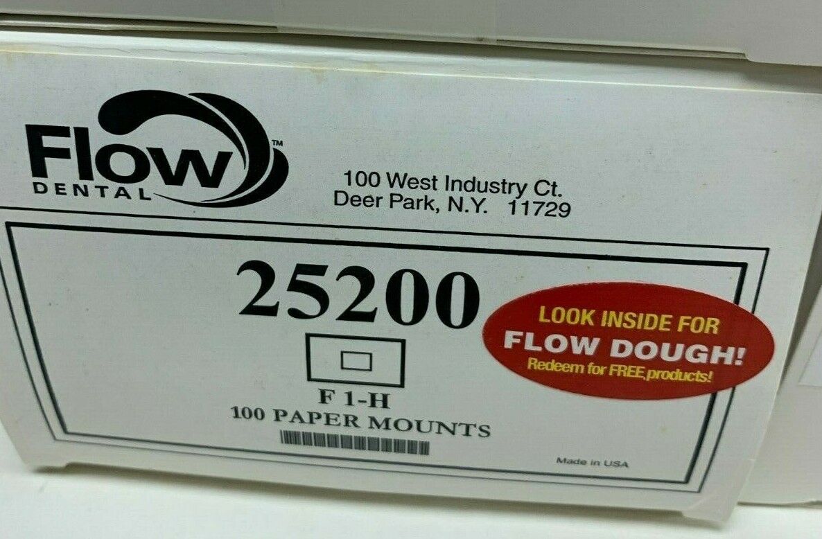 Flow Dental 25200 Klear-Vue X-Ray Film Cardboard Mounts 1 Horizontal 100/Pk Flow Dental 25200 Klear-Vue X-Ray Film Cardboard Mounts 1 Horizontal 100/Pk